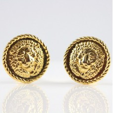 cercei Gianni Versace. clips. gold plated. Italia